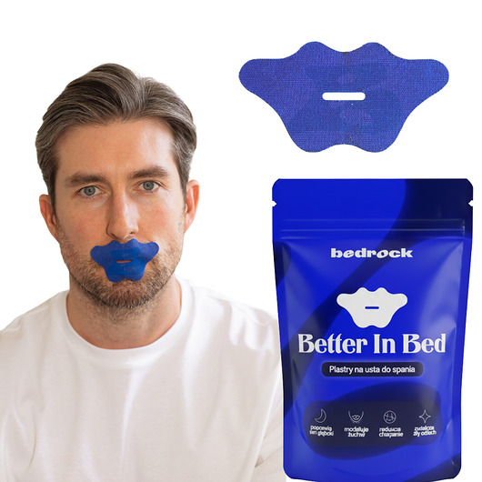 akcesoria różne Plastry na usta do spania Bedrock NIEBIESKIE (30 szt.)