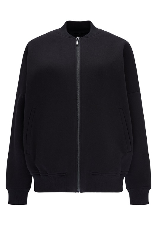 kurtki damskie Bomberka Sporty Chic Czarna