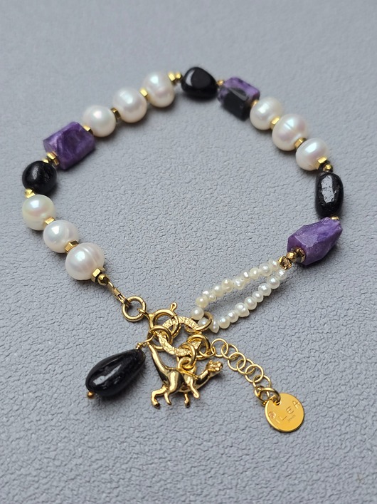 bransoletki z kamieni naturalnych Bransoletka Dino z Sugilitem Srebro