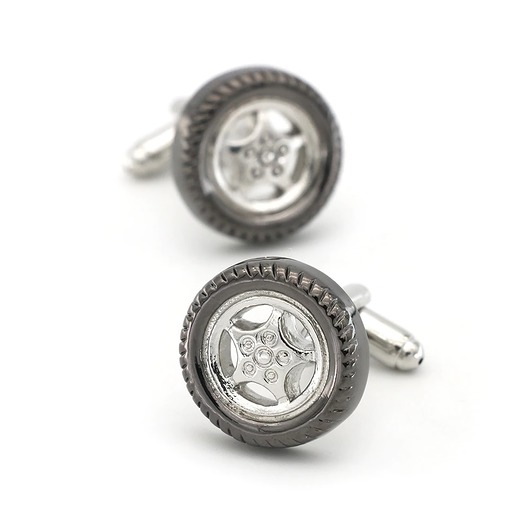 koło opona Spinki do mankietów KOSZULI cufflinks AKADEMIA STYLU