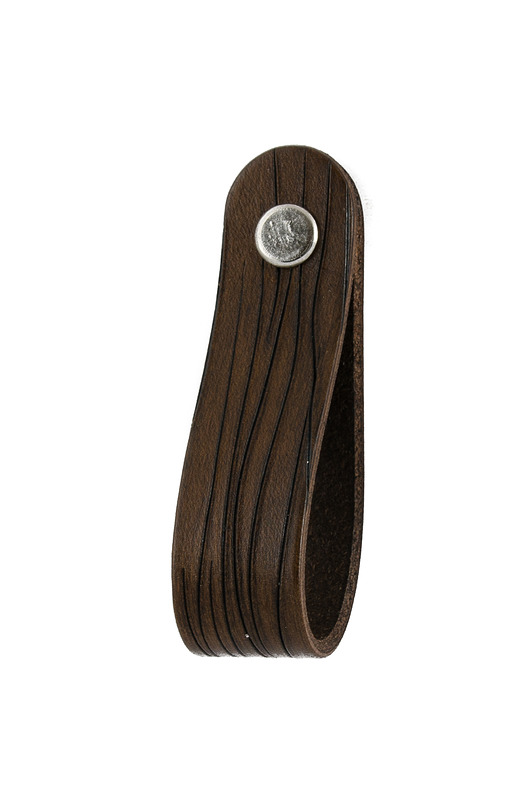 gałki do mebli Skórzany uchwyt meblowy COLORISO D BROWN WOOD L