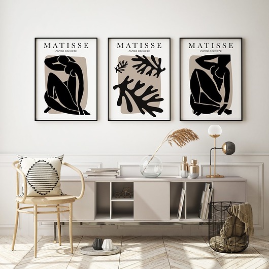 grafiki i ilustracje Zestaw 3 plakatów Matisse