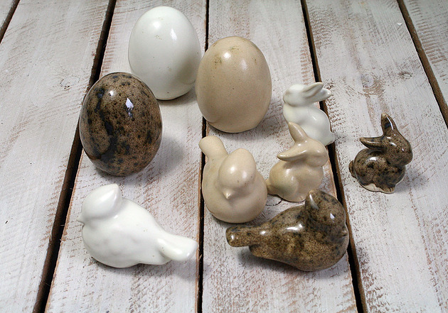 figurki i rzeźby Wielkanoc - komplet  - ceramika art