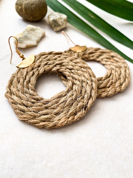 kolczyki - inne Duże kolczyki koła boho