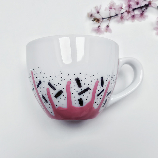 kubki KUBEK 500ml duży w kropki