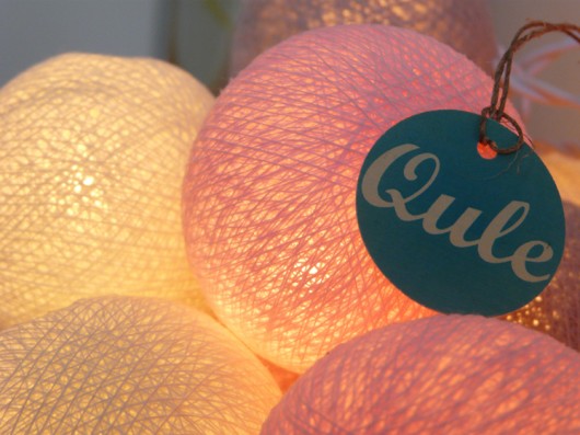 Qule Lampki Cotton Balls Light Love Soft Gray qule