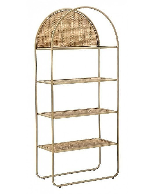 regały Regał Rattanowy Szafka Rattanowa Laurin Boho 180 cm