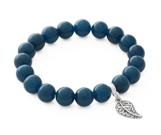 Indygo jade with leaf pendant. Lavoga