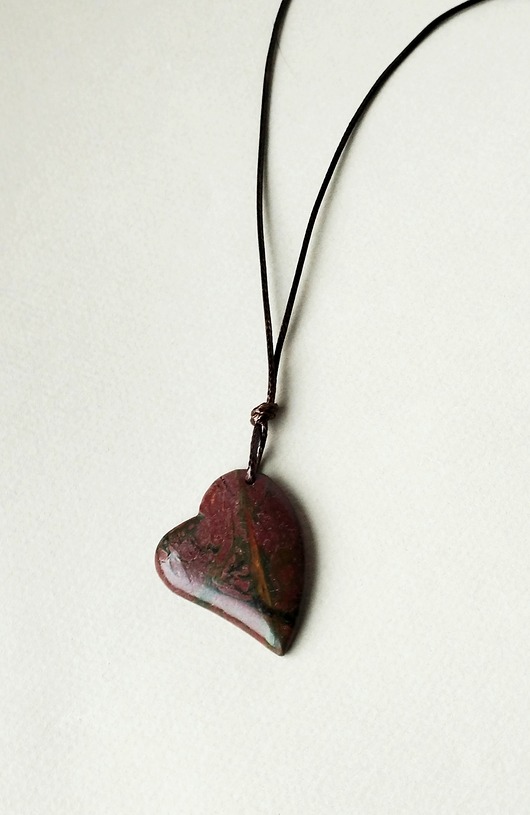 wisiory Serce Wisiorek Jaspis picasso