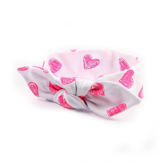 Opaska pin up neonowe serca bazik handmade