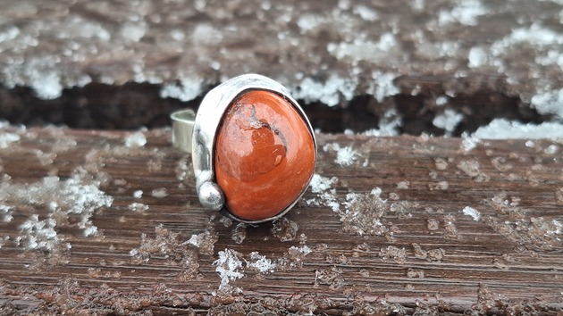 pierścionki - różne Jaspis - pierścionek regulowany