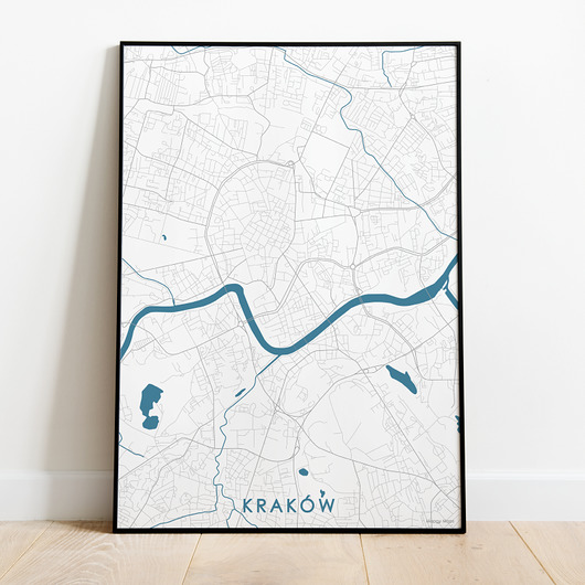 plakaty Mapa plakat - Kraków