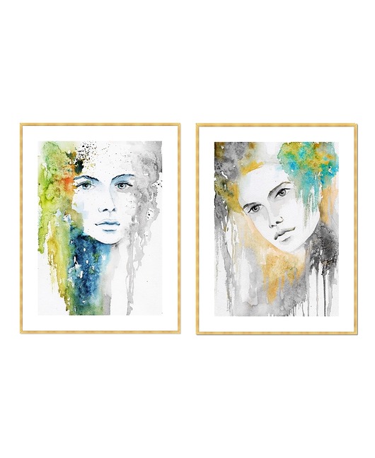 plakaty Kobiety, twarze, komplet 2 plakatów autorskich 50/70 cm