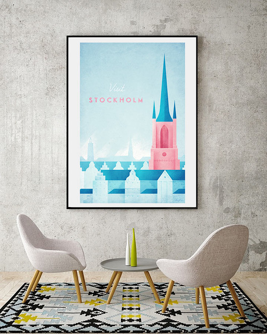 plakaty Sztokholm - vintage plakat 50x70 cm