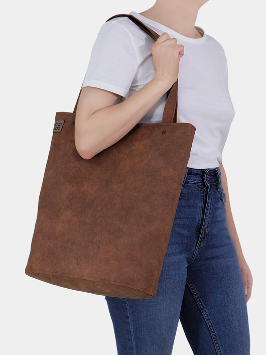 torby na ramię Shopper XL torba ruda na zamek