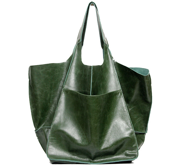 torby XXL Torebka ze skóry naturalnej na ramię