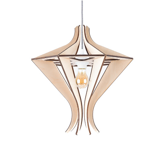 Lampa nad stół ze sklejki DREWNIANA wisząca smxdsgn