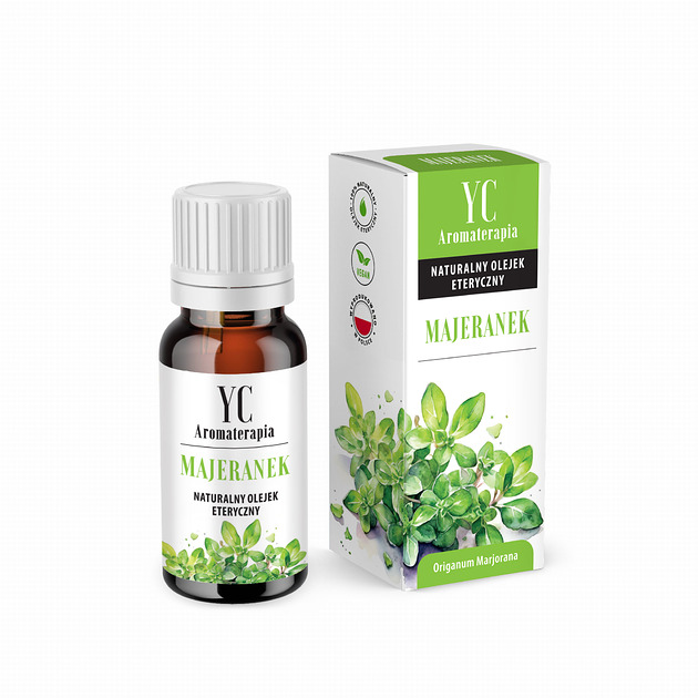 zapachy - inne Naturalny Olejek eteryczny Majeranek 10ml- Your Candle Aromatherapy