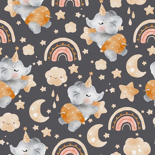 naklejki ścienne do pokoju dziecka Tapeta Dreamy Elephant 3 53cmx10m PZ
