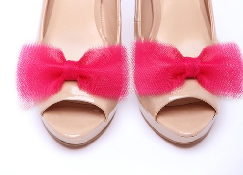 Ballerina's Bow - Fuchsia - klipsy do butów HowDoILook