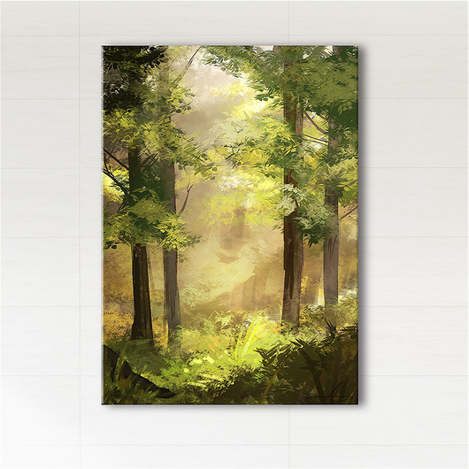 grafiki i ilustracje Obraz - Las - wydruk na płótnie