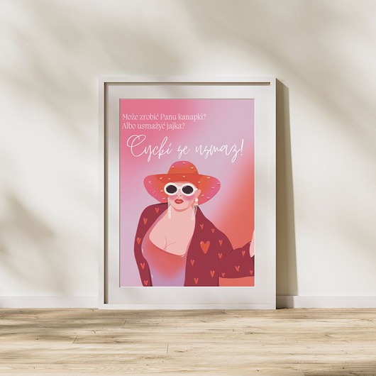 grafiki i ilustracje Plakat "Cycki se usmaż!"