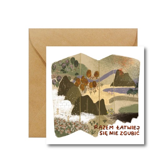 kartki okolicznościowe - wydruki Kartka na Walentynki - z mapą - Razem Łatwiej