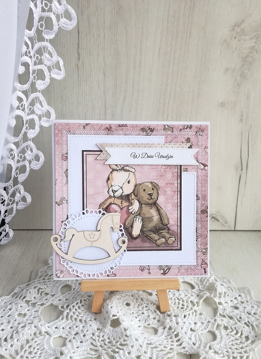 Kartka dla dziewczynki Vintage urodzinowa Lulaczkowo