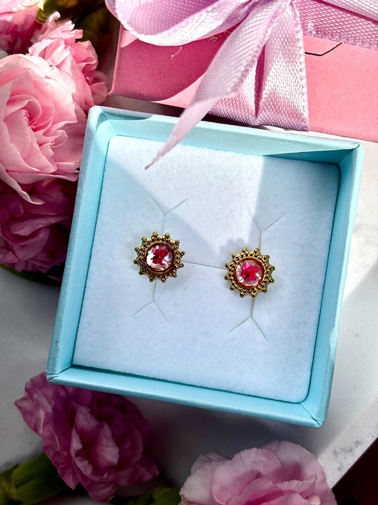 kolczyki z żywicy Kolczyki słoneczka