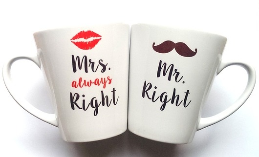 Kubki Latte Mrs. Mr. FarrowDesign