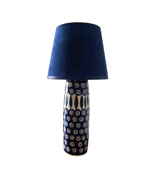 lampy stołowe Lampa ceramiczna z ceramiki bolesławieckiej