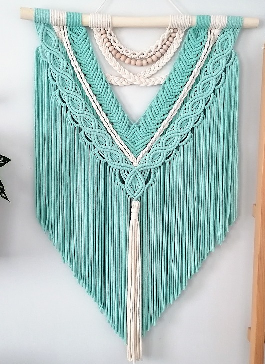 makramy Makrama India XL mięta i ecru