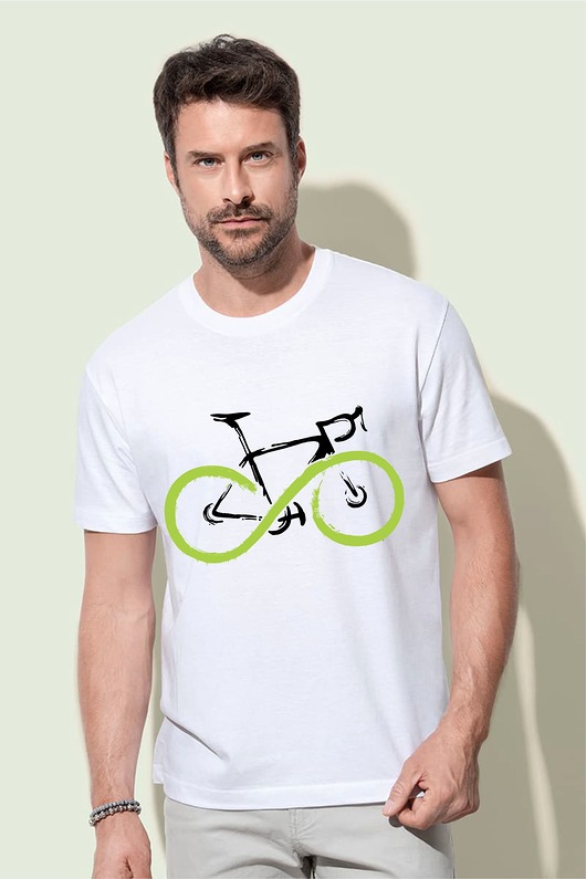 Koszulka organiczna z nadrukiem Infinity bike ART ORGANIC