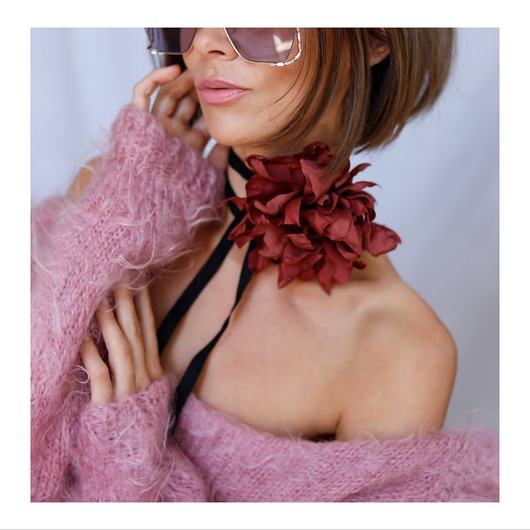chokery Jedwabny choker