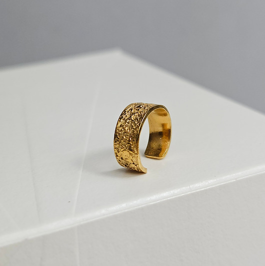 nausznice Nausznica cienka srebrna pozłacana