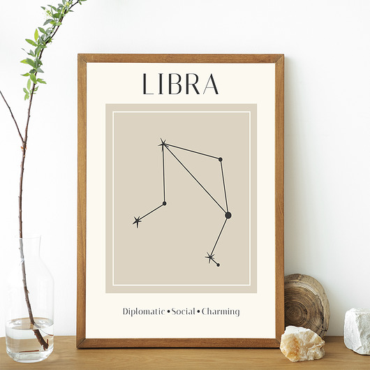 Plakat znak zodiaku - LIBRA muybien