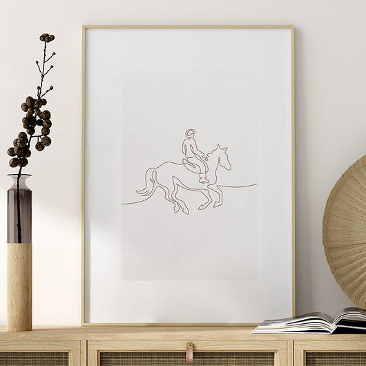 PLAKAT MINIMALISTYCZNY JEŹDZIEC P174 Yoko Design