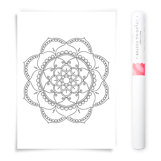 plakaty Plakat do Kolorowania Mandala 50x70cm