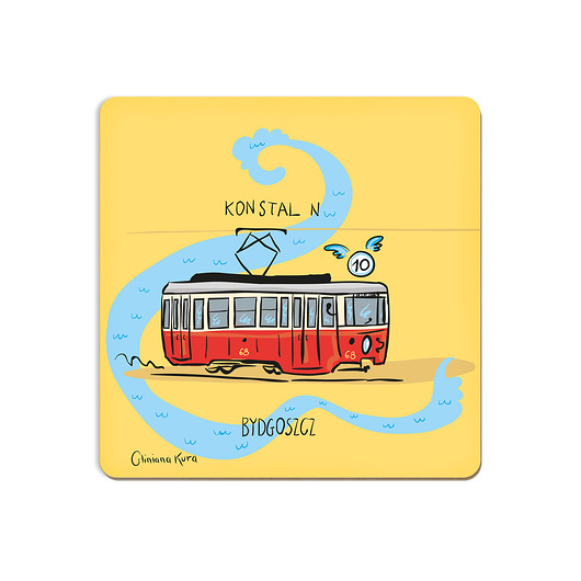 podkładki do kuchni Podkładka pod kubek Bydgoszcz Tramwaj Konstal N