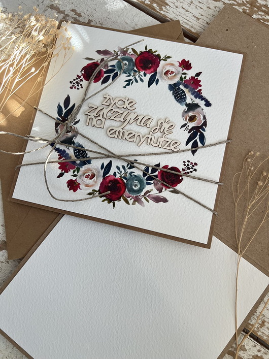 kartki scrapbooking Podziękowanie za współpracę - Kartka ręcznie robiona z okazji emerytury