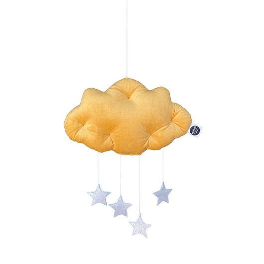 karuzele i girlandy do łóżeczka Mobil chmurka MIODOWA Velvet