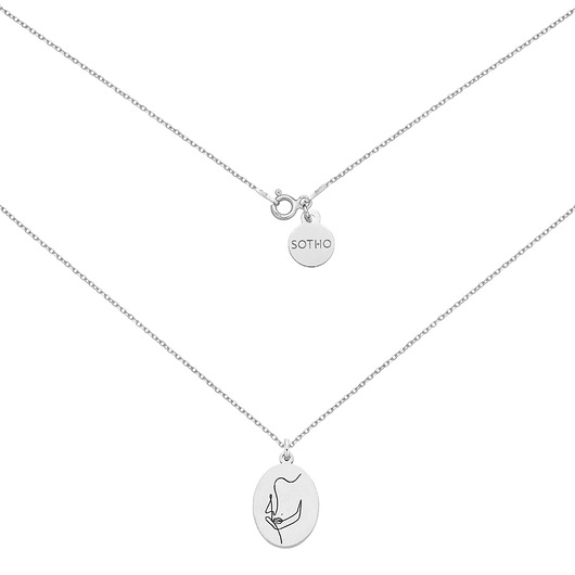 srebrne naszyjniki Srebrny medalion Face N8