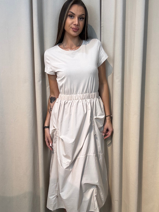 sukienki maxi damskie Bawełniana sukienka Bianco