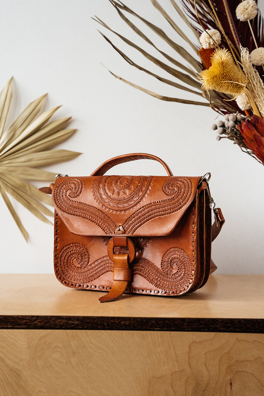 torby na ramię Torebka skórzana ręcznie robiona góralska Modelo kuferek damska