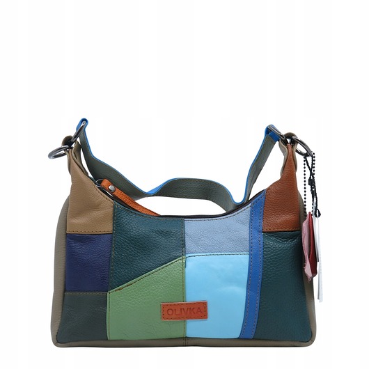 torby na ramię Torebka damska na ramię kolorowa skórzana wygodna zero waste OLIVKA