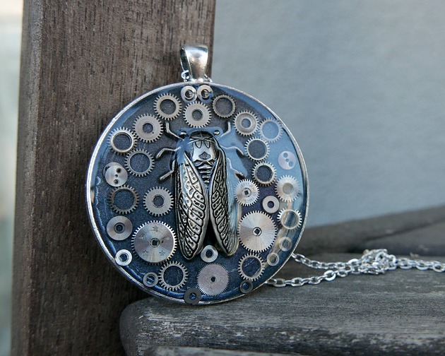 wisiory Naszyjnik  Silver Cicada 6
