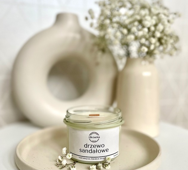 świece zapachowe DRZEWO SANDAŁOWE świeca sojowa 235 ml