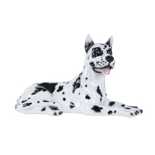 figurki i rzeźby Ceramiczna figurka Dog Arlekin, włoski design, lata 70, produkcja: Włochy