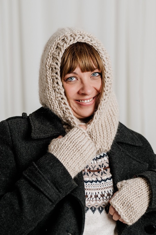 czapki damskie Balaclava wełniana czapka kominiarka z wełny peruwiańskiej WOOLY