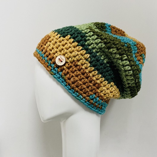 czapki damskie Gruba czapka beanie smerf kolorowa szydełkowa